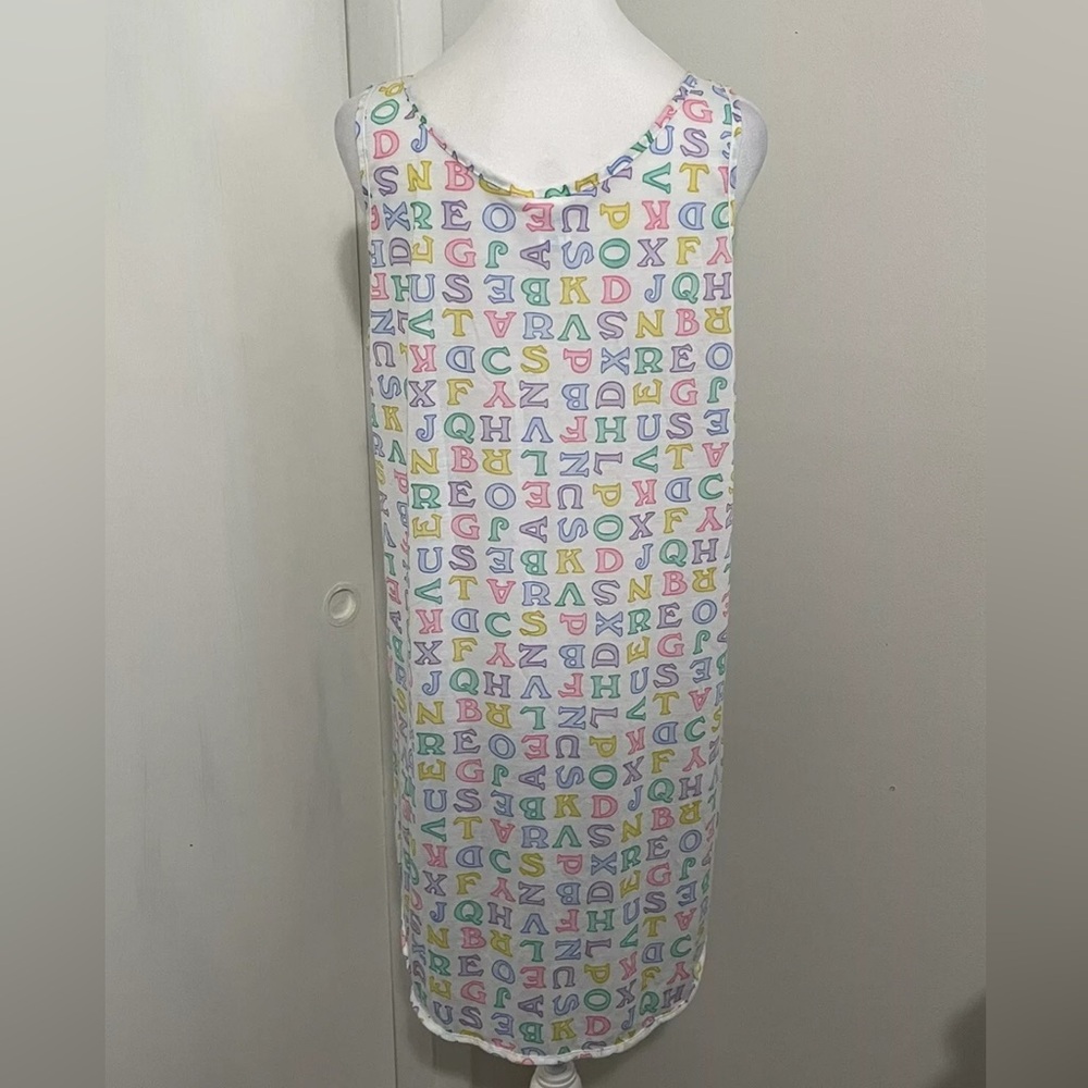 Vintage “Kittens” Brand Women’s Sleeveless Nightgown Sleepwear Large Alphabet - Picture 5 of 8